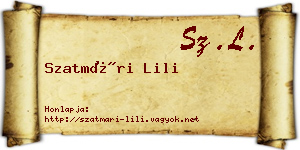 Szatmári Lili névjegykártya