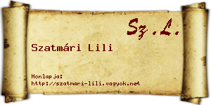 Szatmári Lili névjegykártya