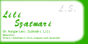 lili szatmari business card